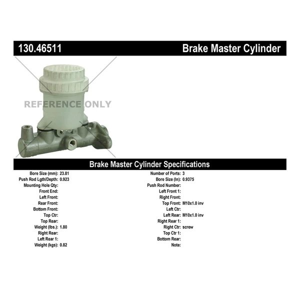 Brake Master Cylinder - Centric 130.46511