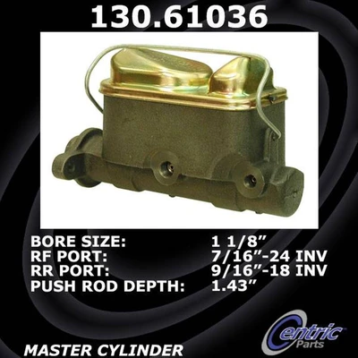 Brake Master Cylinder - Centric 130.61036