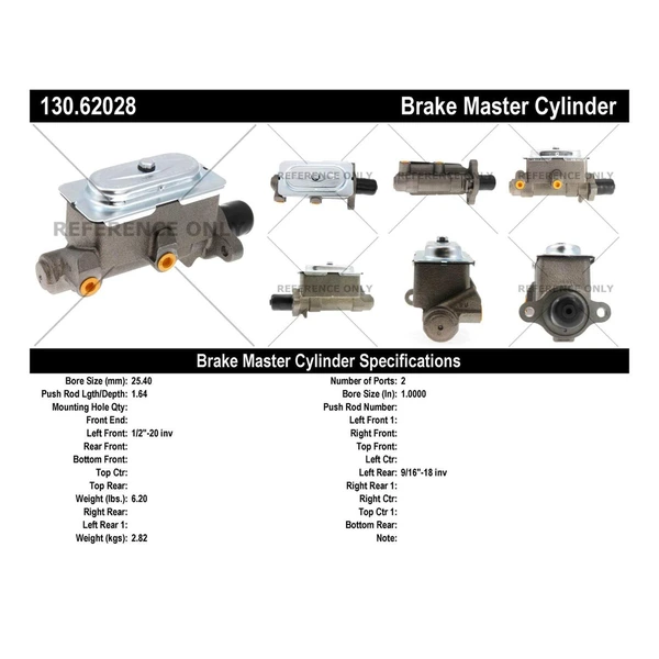 Brake Master Cylinder - Centric 130.62028
