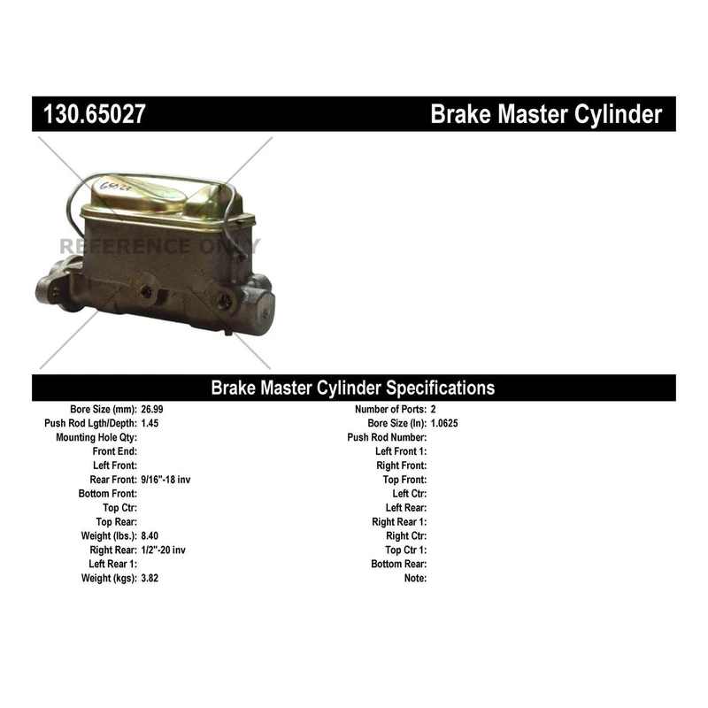 Brake Master Cylinder - Centric 130.65027