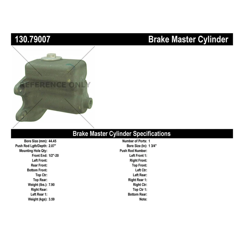 Brake Master Cylinder - Centric 130.79007
