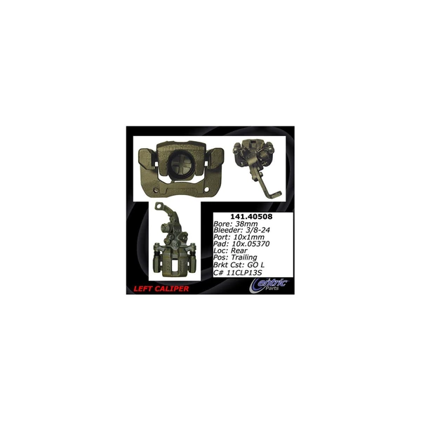 Disc Brake Caliper - Rear Left Driver Side - Centric 141.40508