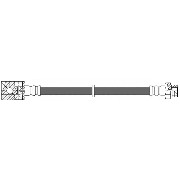 Brake Hydraulic Hose - Rear Side - Centric 150.43304