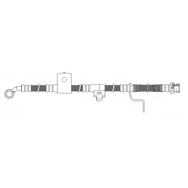 Brake Hydraulic Hose - Front Left Driver Side - Centric 150.51008