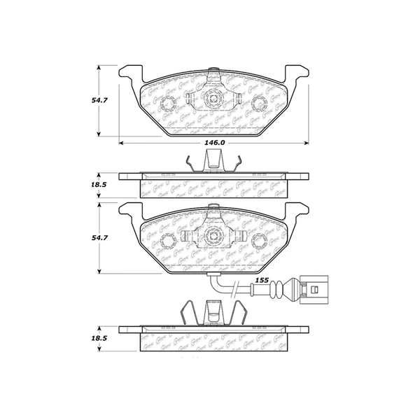 Disc Brake Pad Set - Front Side - Centric 300.07681