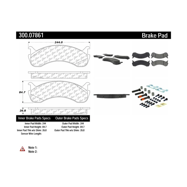 Disc Brake Pad Set - Centric 300.07861