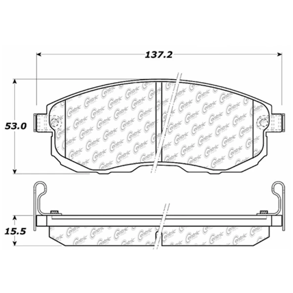 Disc Brake Pad Set - Front Side - Centric 301.08151