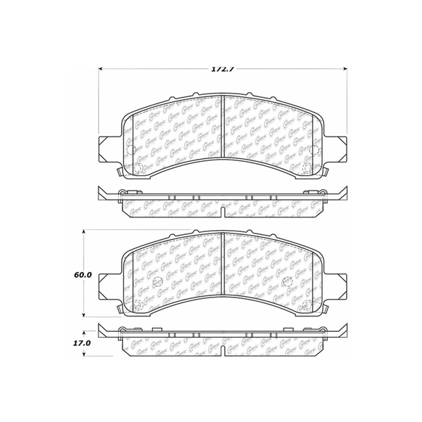 Disc Brake Pad Set - Rear Side - Centric 301.09741