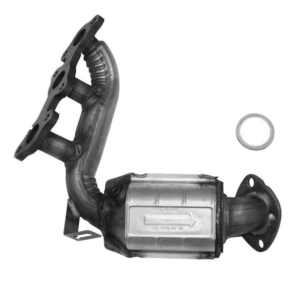 AP Emissions 641240 Catalytic Converter with Integrated Exhaust Manifold, Rear Side