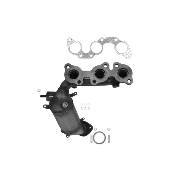 AP Emissions 641240 Catalytic Converter with Integrated Exhaust Manifold, Rear Side