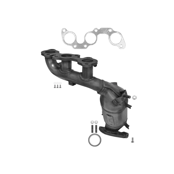 AP Emissions 641290 Catalytic Converter with Integrated Exhaust Manifold, Rear Side