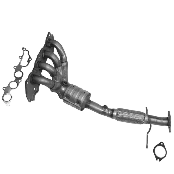 AP Emissions 641336 Catalytic Converter with Integrated Exhaust Manifold, Front Side
