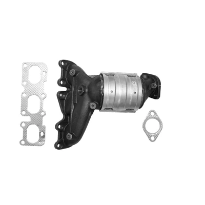 AP Emissions 641333 Catalytic Converter with Integrated Exhaust Manifold, Rear Side
