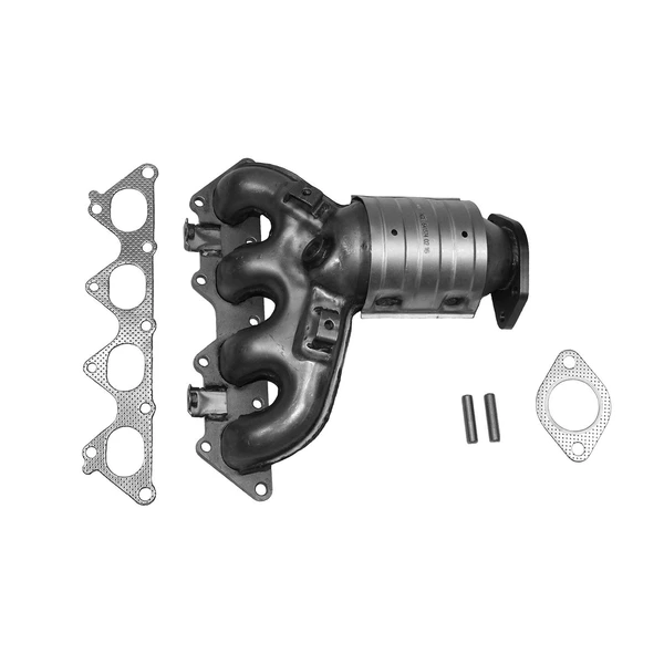 AP Emissions 641374 Catalytic Converter with Integrated Exhaust Manifold, Front Side