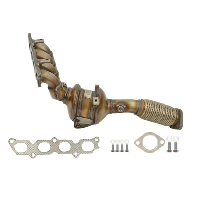 AP Emissions 641504 Catalytic Converter with Integrated Exhaust Manifold, Front Side