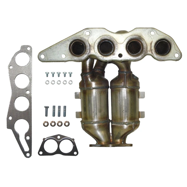 AP Emissions 641527 Catalytic Converter with Integrated Exhaust Manifold, Front Side
