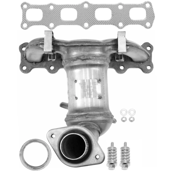 AP Emissions 641530 Catalytic Converter with Integrated Exhaust Manifold, Front Side