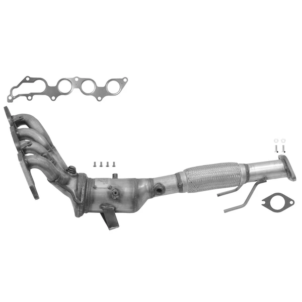 AP Emissions 641550 Catalytic Converter with Integrated Exhaust Manifold, Front Side
