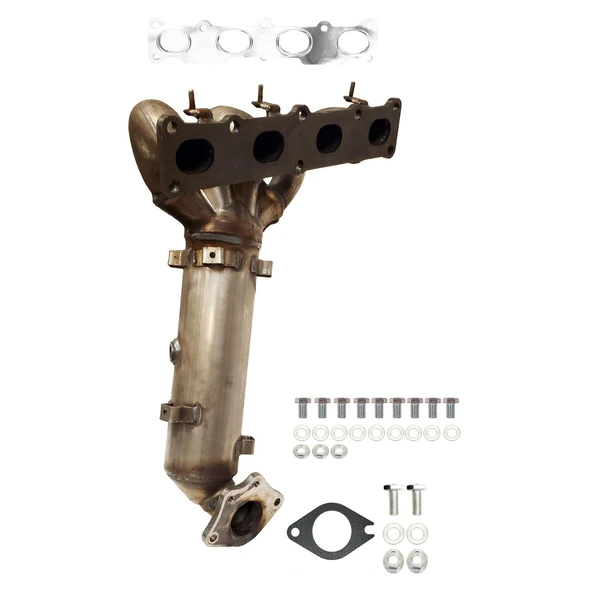 AP Emissions 641586 Catalytic Converter with Integrated Exhaust Manifold, Front Side