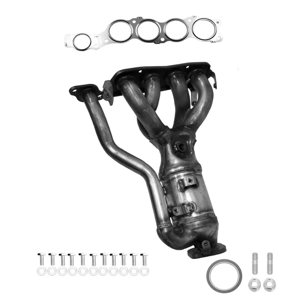 AP Emissions 641597 Catalytic Converter with Integrated Exhaust Manifold, Front Side