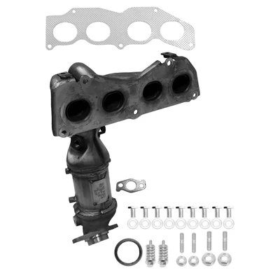 AP Emissions 641619 Catalytic Converter with Integrated Exhaust Manifold, Front Side