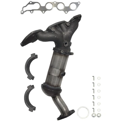 AP Emissions 641625 Catalytic Converter with Integrated Exhaust Manifold, Front Side