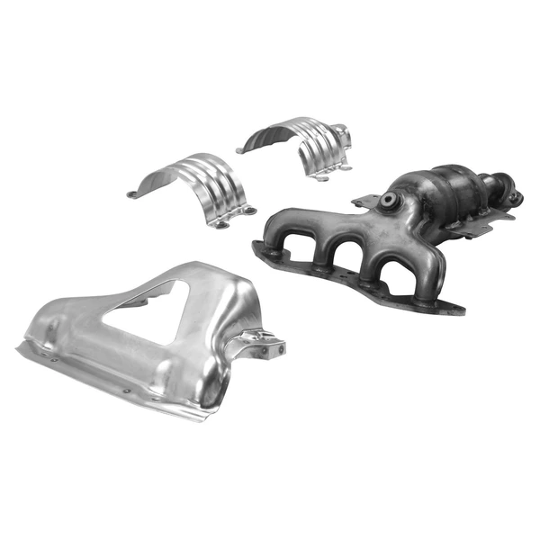 AP Emissions 642281 Catalytic Converter with Integrated Exhaust Manifold, Front Side