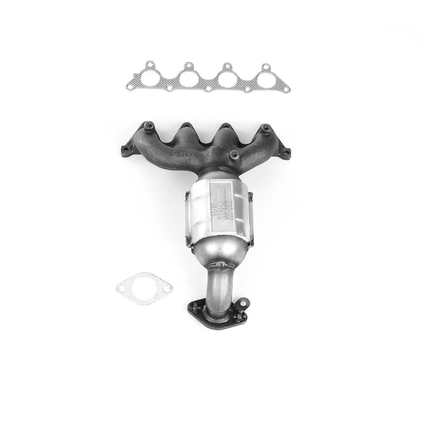 AP Emissions 754611 Catalytic Converter with Integrated Exhaust Manifold, Front Side