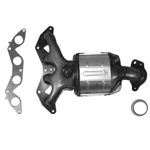 AP Emissions 770388 Catalytic Converter with Integrated Exhaust Manifold, Front Side