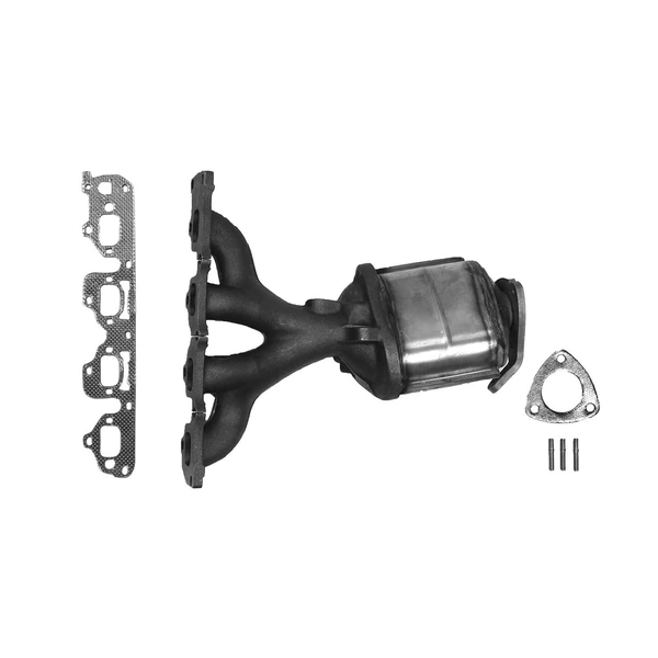 AP Emissions 771071 Catalytic Converter with Integrated Exhaust Manifold, Front Side