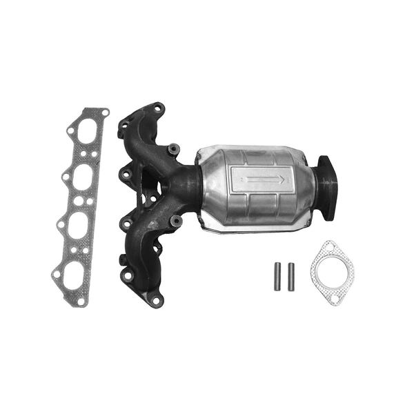 AP Emissions 771072 Catalytic Converter with Integrated Exhaust Manifold, Front Side