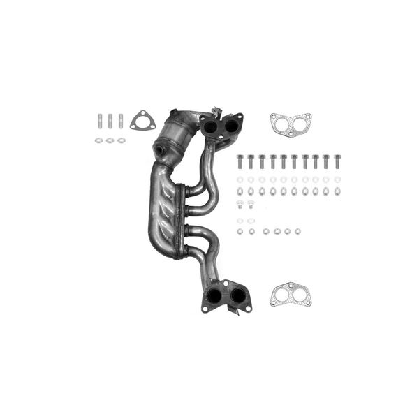 AP Emissions 771168 Catalytic Converter with Integrated Exhaust Manifold, Front Side