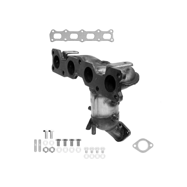 AP Emissions 771173 Catalytic Converter with Integrated Exhaust Manifold, Front Side