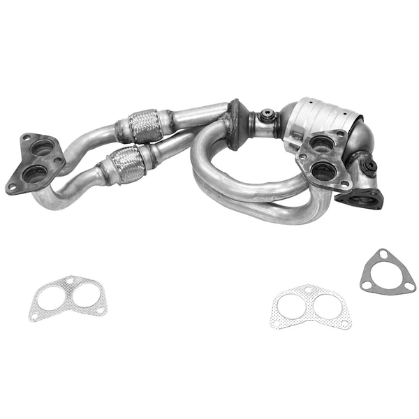 AP Emissions 771187 Catalytic Converter with Integrated Exhaust Manifold, Front Side