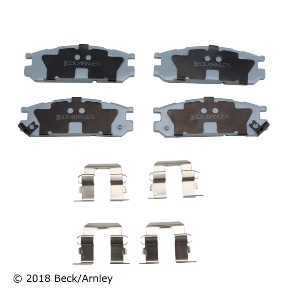 Beck/Arnley 085-6378 Disc Brake Pad Set, Rear Side