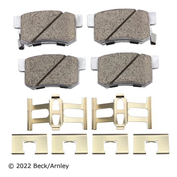 Beck/Arnley 085-6498 Disc Brake Pad Set, Rear Side