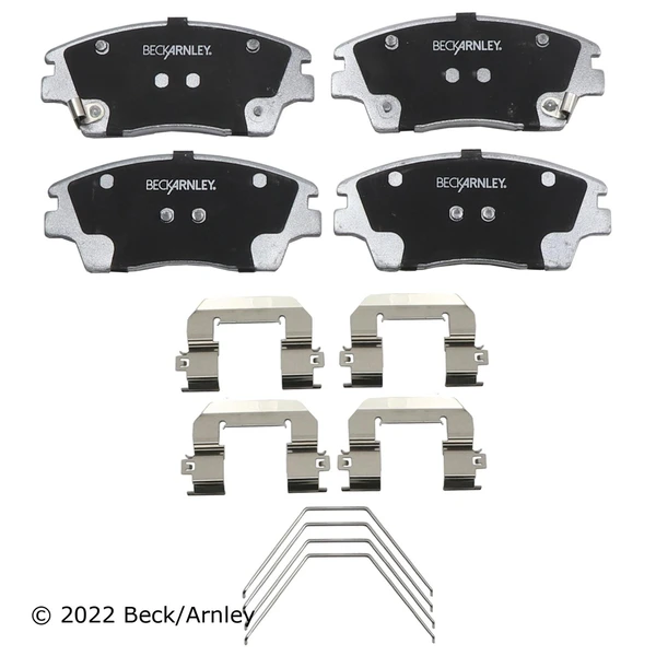 Beck/Arnley 085-7051 Disc Brake Pad Set, Front Side