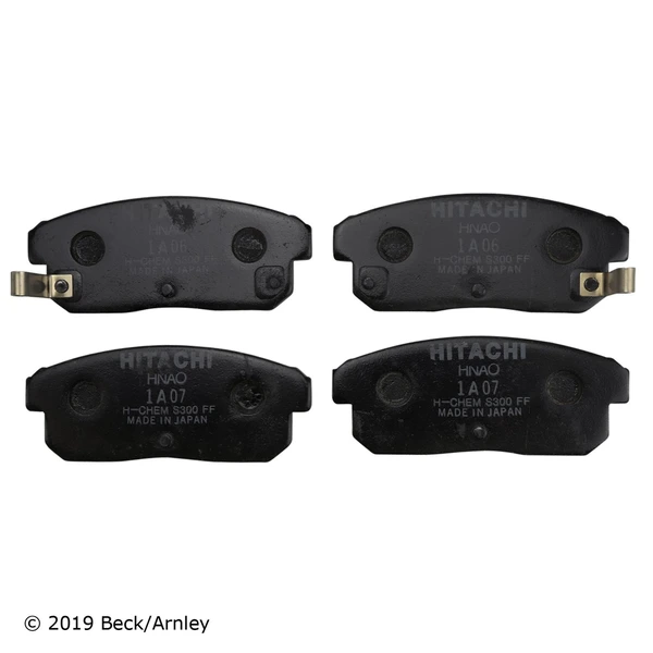 Beck/Arnley 089-1663 Disc Brake Pad Set, Rear Side