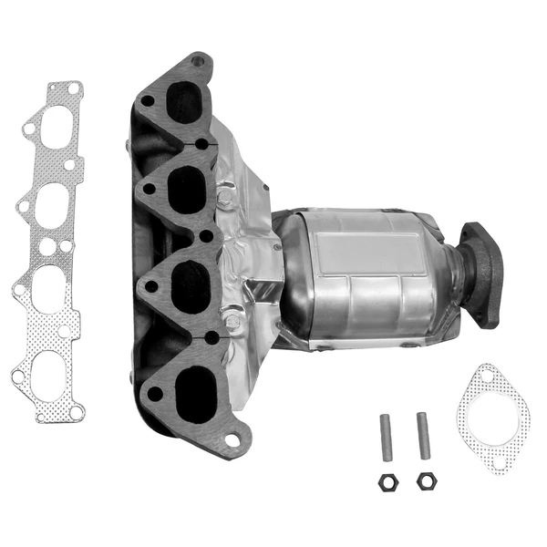 Eastern Catalytic 40666 Catalytic Converter with Integrated Exhaust Manifold, Front Side