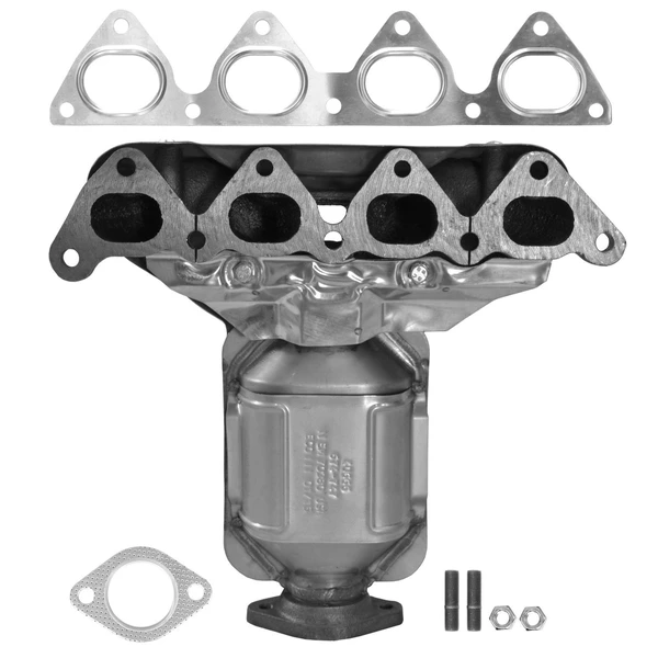 Eastern Catalytic 40666 Catalytic Converter with Integrated Exhaust Manifold, Front Side