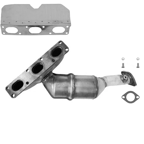 Eastern Catalytic 40816 Catalytic Converter with Integrated Exhaust Manifold, Rear Side