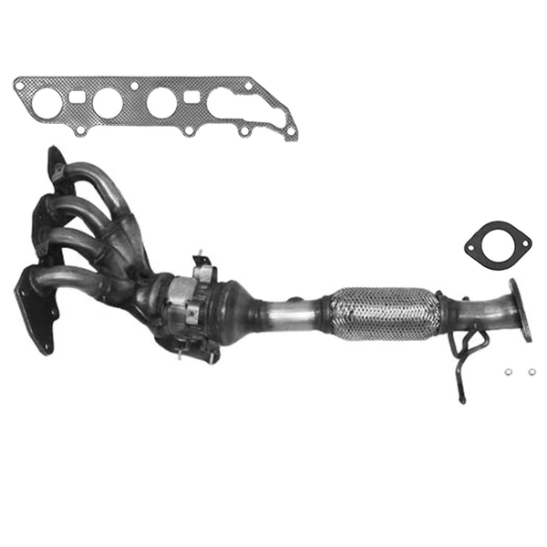 Eastern Catalytic 40856 Catalytic Converter with Integrated Exhaust Manifold, Front Side