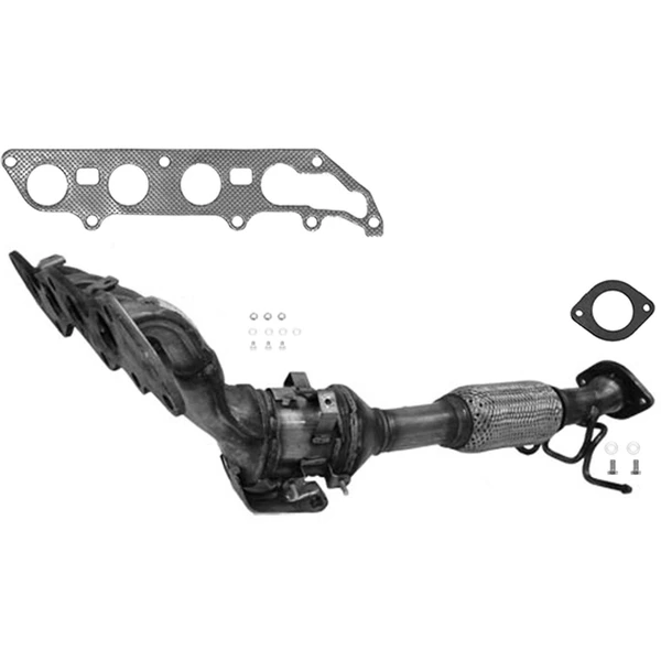 Eastern Catalytic 40908 Catalytic Converter with Integrated Exhaust Manifold, Front Side