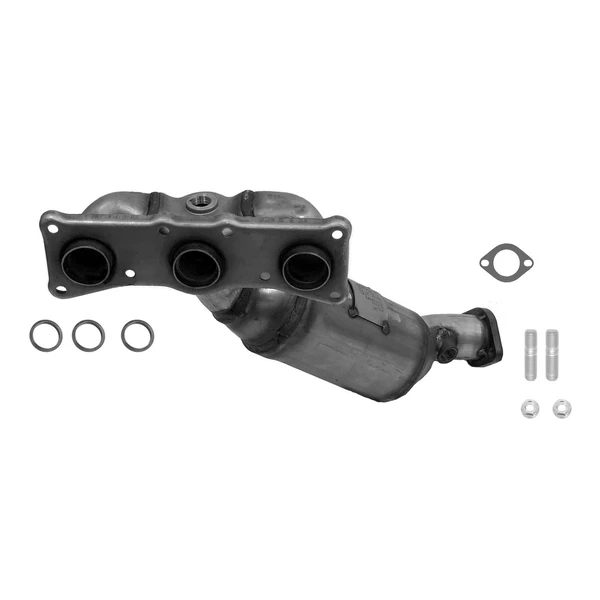 Eastern Catalytic 41095 Catalytic Converter with Integrated Exhaust Manifold, Rear Side
