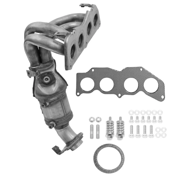 Eastern Catalytic 41100 Catalytic Converter with Integrated Exhaust Manifold, Front Side