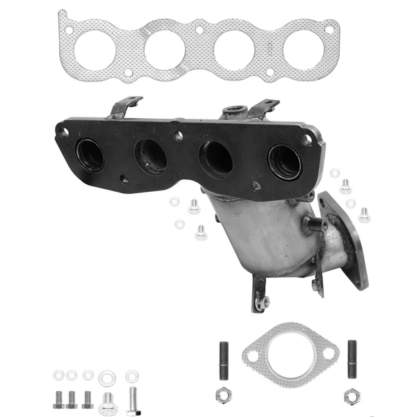Eastern Catalytic 41186 Catalytic Converter with Integrated Exhaust Manifold, Front Side