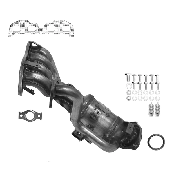 Eastern Catalytic 41221 Catalytic Converter with Integrated Exhaust Manifold, Front Side