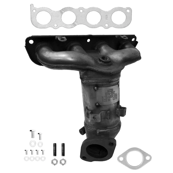 Eastern Catalytic 41291 Catalytic Converter with Integrated Exhaust Manifold, Front Side
