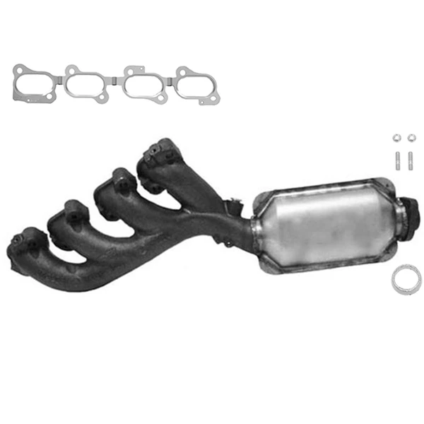 Eastern Catalytic 50464 Catalytic Converter with Integrated Exhaust Manifold, Left Driver Side