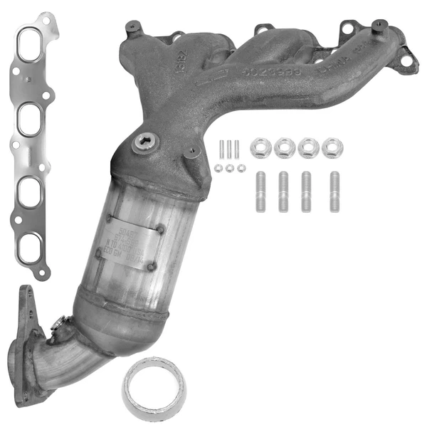 Eastern Catalytic 50487 Catalytic Converter with Integrated Exhaust Manifold, Front Side